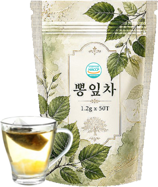국산 뽕잎차 삼각티백 식약청인증 HACCP, 1.2g, 1개, 50개입