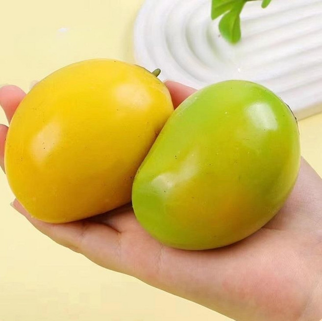 헤일리마켓 망고 말랑이 손으로 익히는 스퀴즈 스트레스해소 과일짜기 모찌, 3개, 망고말랑이