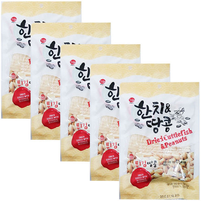 썬푸드 한치땅콩55g 5봉지 고추장 포함, 5개, 55g