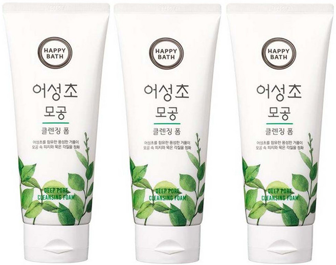 해피바스 어성초 클렌징 폼 200ml 3개