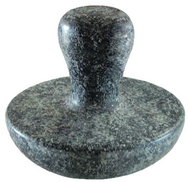 장수곱돌 돌 찜질기 (손잡이형/원형) 허리 배 돌뜸 마사지 손찜질기, 없음, 1개