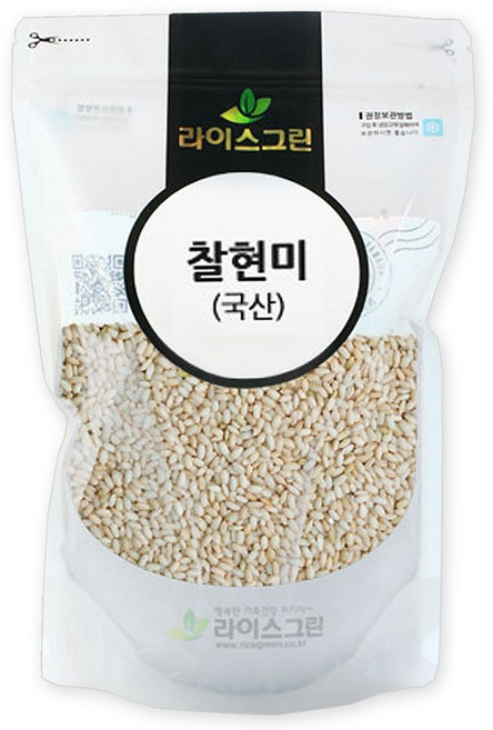 [가온애] 잡곡류 국산 찰현미 (찹쌀현미), 1kg, 1개