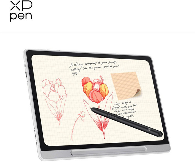 (엑스피펜 중부점 당일발송 사은품증정) XPPen 매직노트패드 16K 안드로이드 태블릿 드로잉패드, 실버
