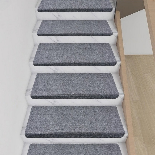 샤일리 심플 무지 미끄럼방지 계단 매트, 10개, 진그레이