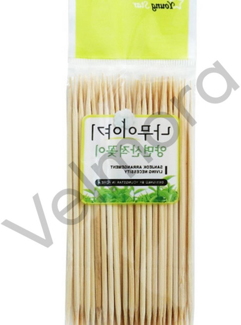 미즈누아 양면산적꽂이 10cm 50개 나무꽂이 명절산적꽂이 산적꼬치 대나무산적꽂이