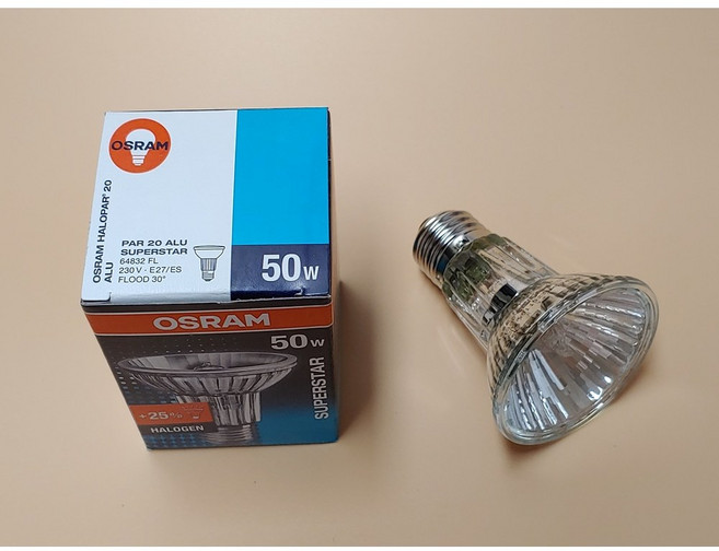 오스람 PAR20 ALU SUPERSTAR 64832 FL 50W HALOPAR20 230V E27/ES FLOOD, 전구색, 1개