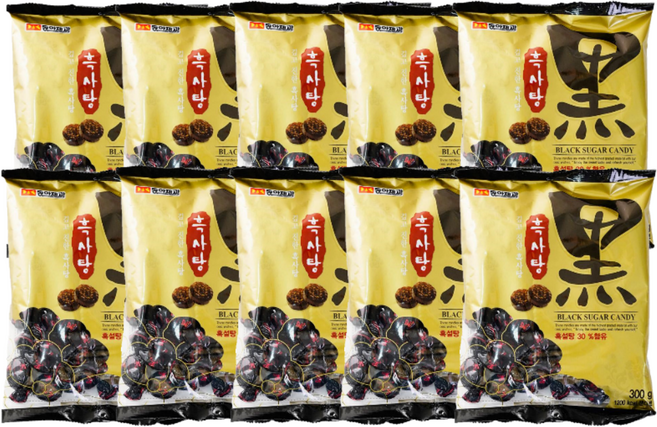 동아제과 흑사탕, 300g, 10개