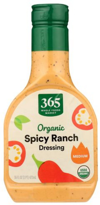 365 바이 홀 푸드 마켓 드레싱 랜치 매운 유기농 473ml 365 by Whole Foods Market Organic Spicy Ranch Dressing 16 oz, 16 Fl Oz (1팩), 1개