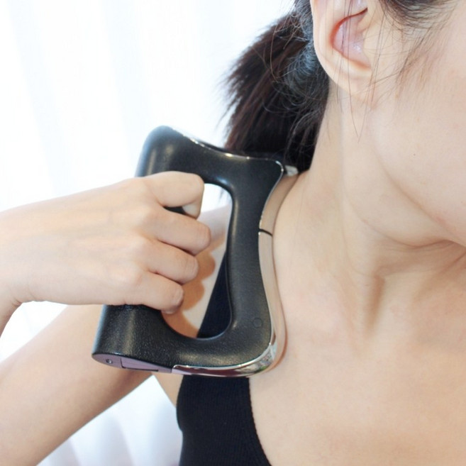 EMS 다용도 저주파온열 근막 괄사 마사지기 고성능 미세전류 바디라인 마사지기, 블랙