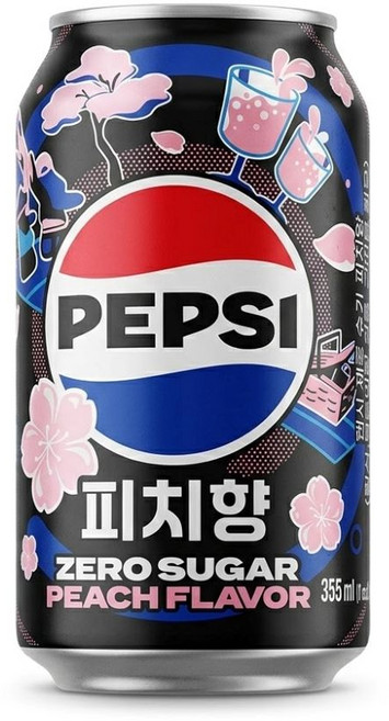 펩시 제로슈거 피치향, 3개, 355ml