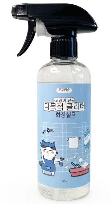 고양이 용품 전용 다목적 클리너 포포키숲, 1개, 380ml
