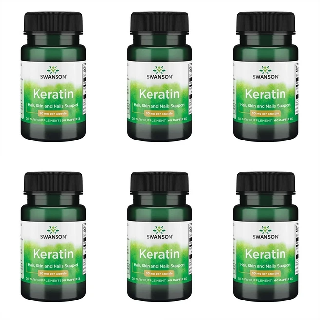 Swanson Premium Keratin 스완슨 케라틴 50mg 60정6개, 60정 - 쿠팡