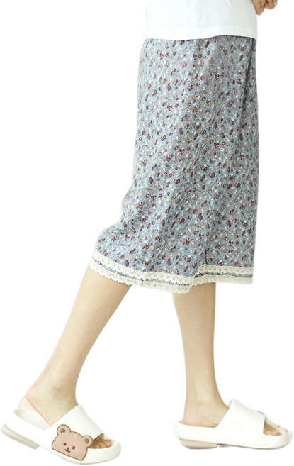 캐리루시 인견 플라워 밑단레이스 파자마 홈웨어 3부 5부 7부