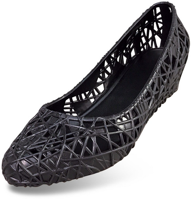 마마슈 여성 젤리 구두 4cm 웨지 통굽 펀칭 말랑 경량 SJ17