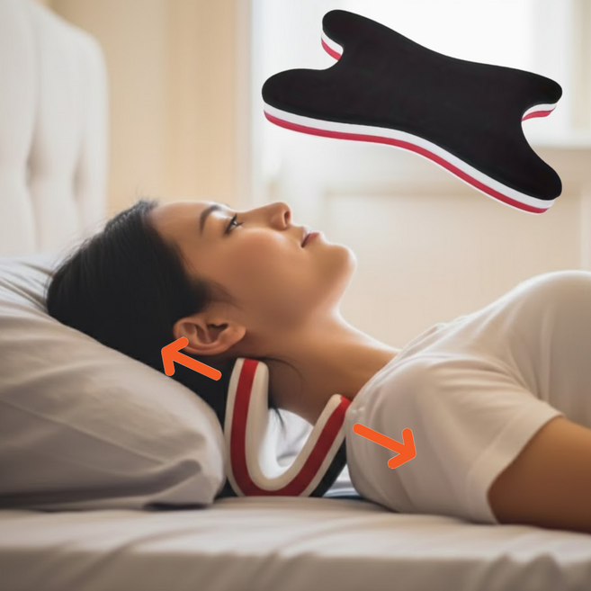 아워핏 컴포트넥 경추 스트레쳐, 블랙, 1개