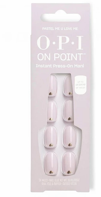 OPI 온 포인트 프레스 네일 | 스퀘어 스쿠발 아몬드 쉐이프 아트 짧고 긴 길이 글루로 24 카운트 인스턴트 마니 OPI'M DREAMING 컬렉션, Pastel Me U Love Me, 1개 - 쿠팡