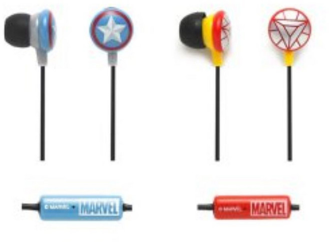 TRIBE 마블이어폰 (캡틴아메리카 / 아이언맨), 파랑(캡틴아메리카)