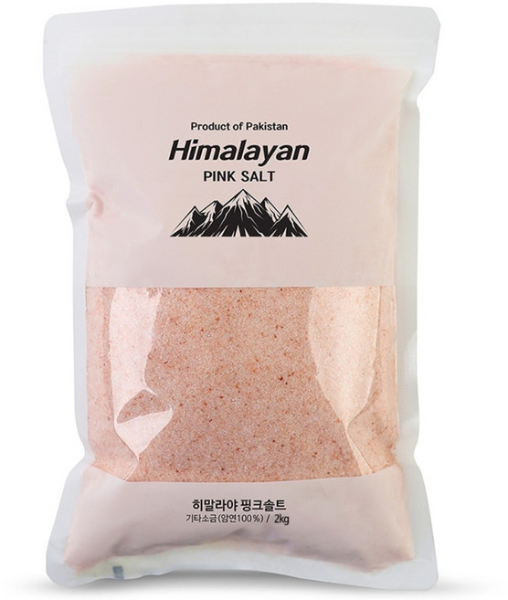 블루오션 히말라야 핑크솔트 (고운입자) 중량별 핑크소금 암염 소금, 1개, 2kg