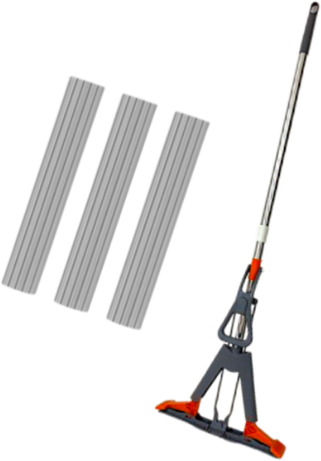 예그리나 와이드형 접이식 펄프형 물흡수 청소기 + 리필 펄프 헤드 3p 세트, 1세트