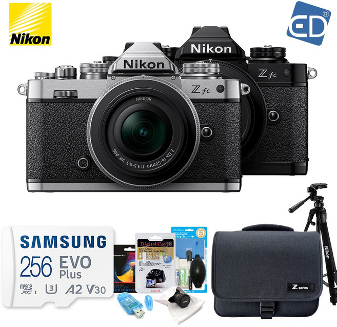 니콘정품 Z fc 16-50mm KIT 미러리스 +256G 패키지 /ED, 01 Z fc 16-50mm KIT 실버
