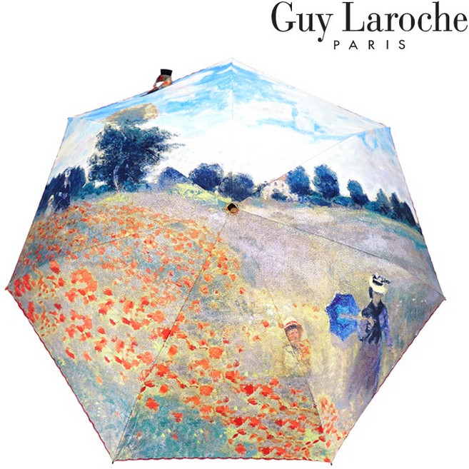 기라로쉬 양귀비언덕 명화 암막코팅 3단슬림우양산 LUGLU60192