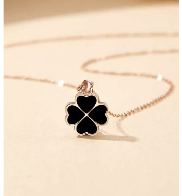 S925 순은 클로버 양면 착용 목걸이 가장 사랑하는 사람에게 선물하기 여자친구 선물