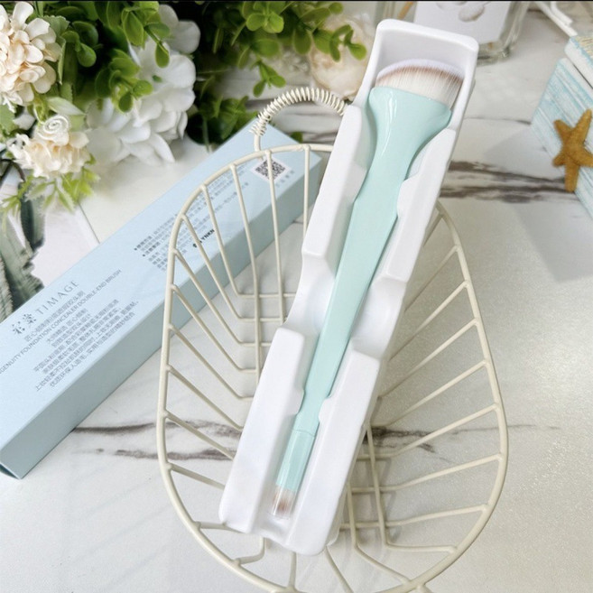 彩棠TIMAGE 化妝刷 遮瑕粉底刷 高光刷 修容刷 腮紅刷, 1個, 雙頭遮瑕刷