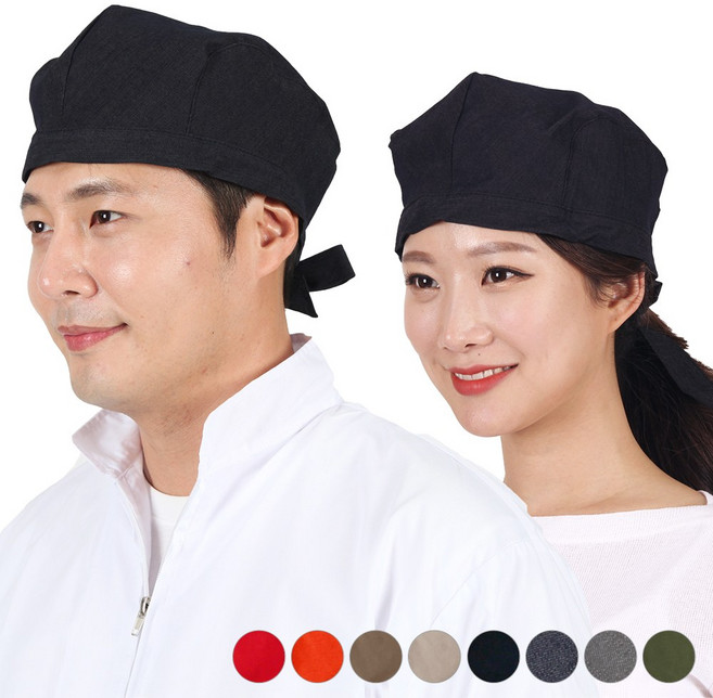 주방모자 위생모자 조리모 베레모 두건 카페 빵집 블랙 브라운 레드 다양한 컬러 당일발송, AGCA70 카키, 1개