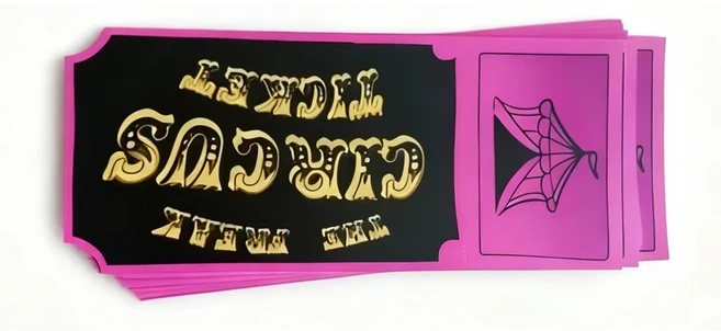게임 더 프릭 서커스 코스프레 티켓 종이 카드 역할 놀이 카니발 파티 10개세트 액세서리 장식 소품