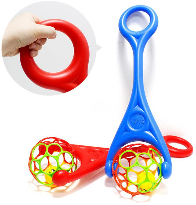 걸음마친구 방울공 굴리기 래틀볼롤러 어린이집교구 활동성UP 키즈카페 감각기능 흥미유발, 1개