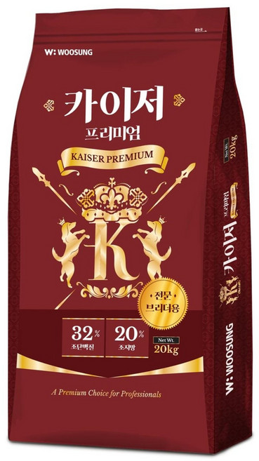 우성사료 독무대 카이저 프리미엄 개사료 20kg, 1개, 닭
