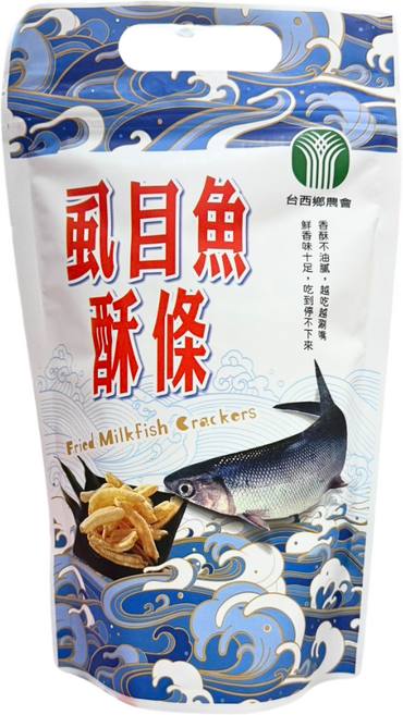 台西鄉農會 虱目魚酥條 香酥涮嘴, 60g, 1個
