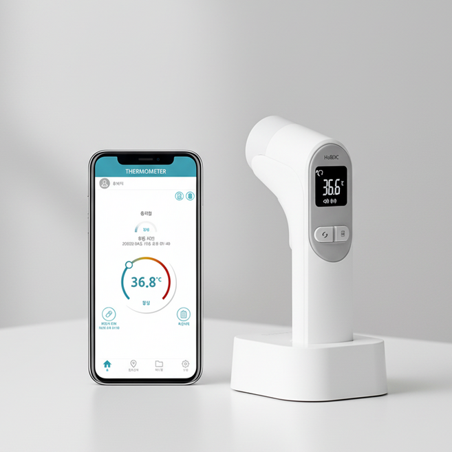 휴비딕 HFS-3000B 비접촉식 블루투스 체온계, 1개