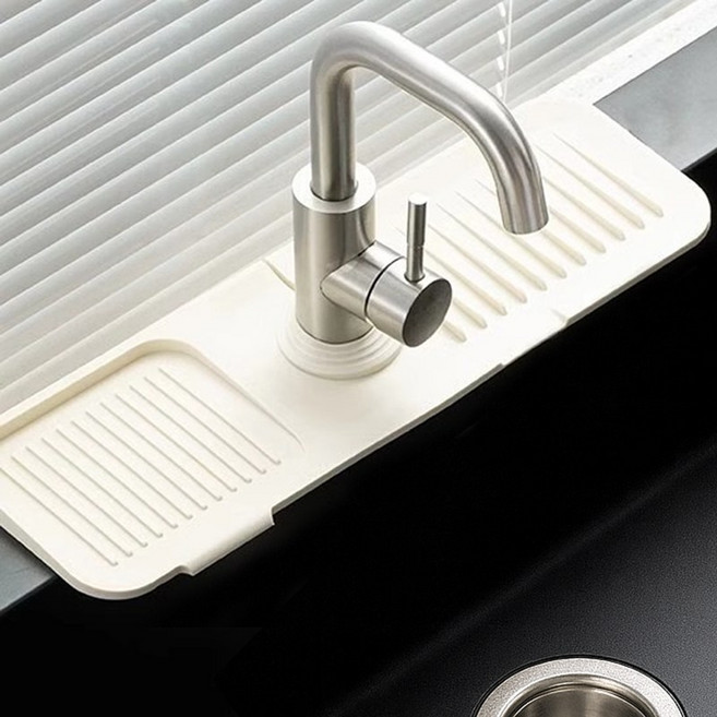 실리콘 싱크대 세면대 수전 곰팡이 방지 물빠짐 매트, 1개