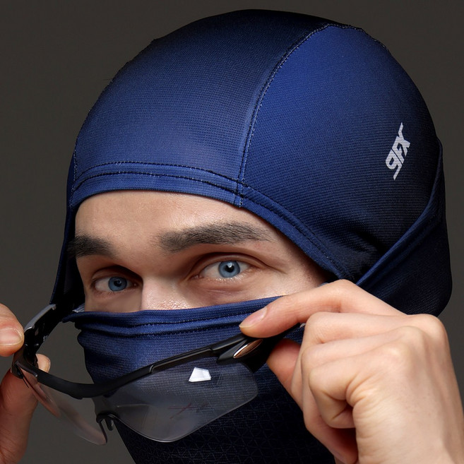 나인에프엑스 국내생산 썸머체이스 여름 워머 자외선 차단 쿨바라클라바, 인텐스 블루