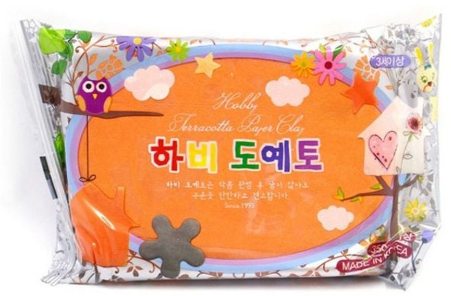 (todan) 하비 도예토 350g 주황 찰흙 1팩