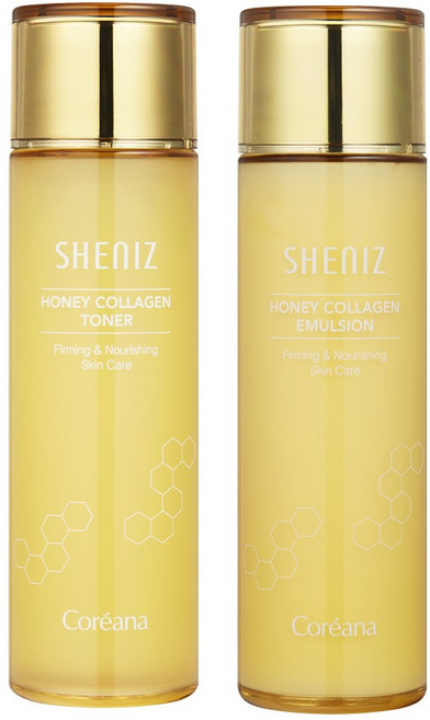 [허니 콜라겐 고보습] 코리아나 쉬니즈 허니 콜라겐 스킨토너150ml+에멀젼150ml, 1세트
