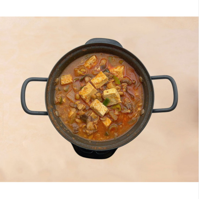 우삼겹 청국장 집밥 혼밥 캠핑음식 찌개 2-3인분 대구 동성로 맛집 백홍식당 수제 밀키트, 1개, 300g