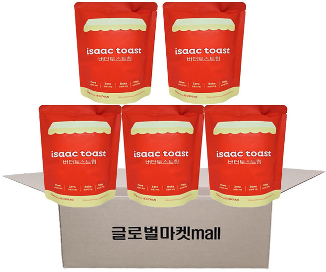 이삭토스트 버터토스트칩 스낵 35g, 5개