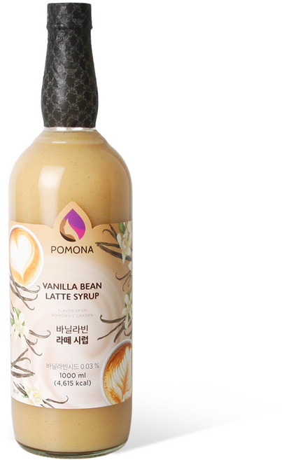 포모나 바닐라빈 라떼시럽, 1개, 1L