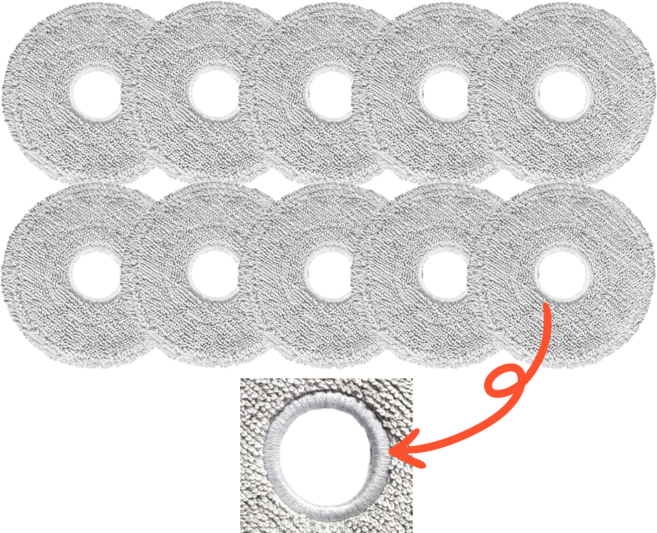 비브랜드 호환 삼성 비스포크 스팀 / Ai 스팀 로봇청소기 물걸레 걸레, 1개, 10개