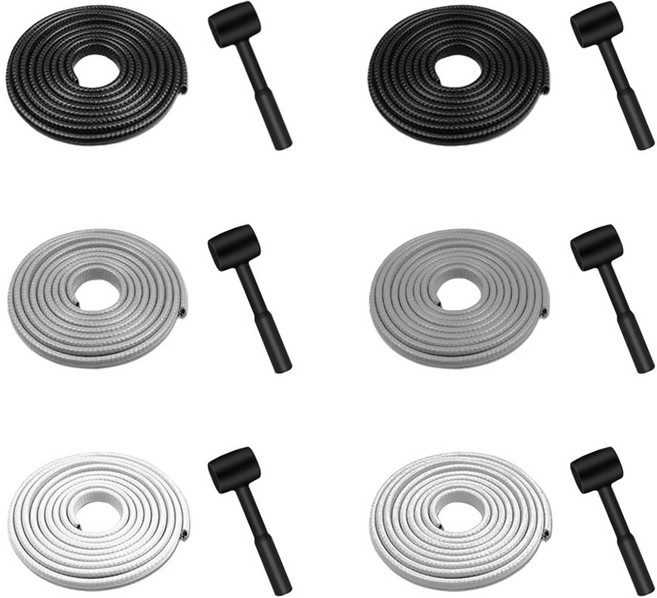 차량용 문콕 방지 몰딩 도어가드 + 고무망치 세트 자동차 차량 사이드 보호 용 패드 차 충격 완화, 1세트, R99679G(그레이무광10M+고무망치