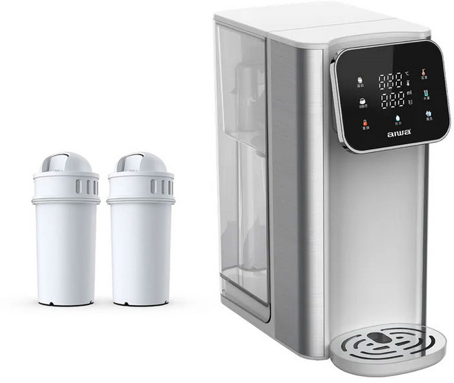 AIWA 愛華 AW-RE40UF 熱無雙超濾瞬熱式淨飲機, AW-RE40UF雪曜白+濾芯(一盒)