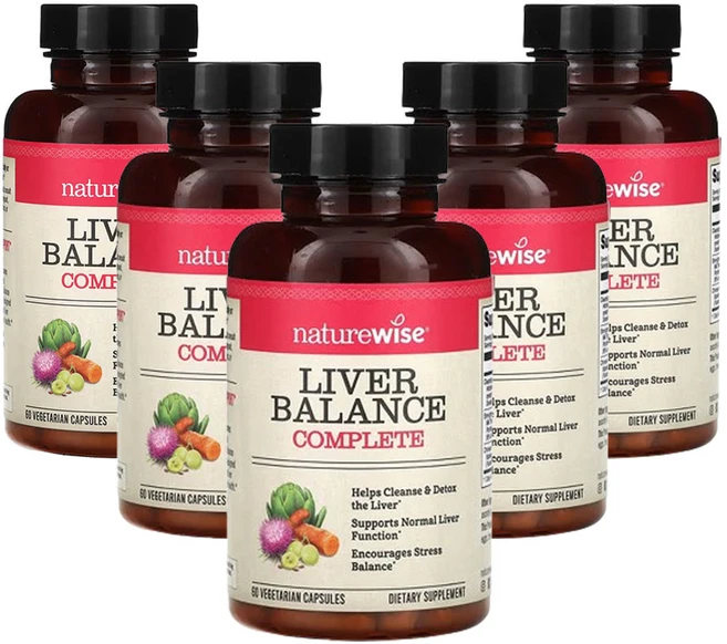 네이쳐와이즈 간 밸런스 컴플리트 60 식물성 캡슐, 5팩, 60정 - 쿠팡