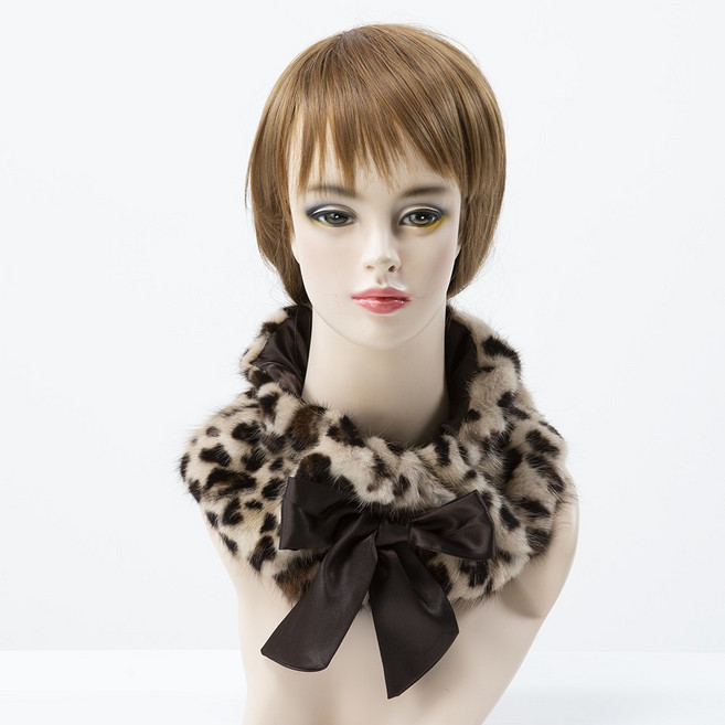우리모피 리본 밍크 폭스 머플러 목도리