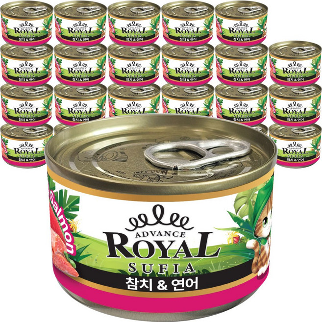 로얄 수피아캔 대용량고양이캔, 24개, 170g, 연어