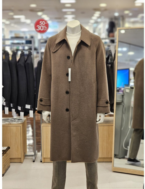 [백화점무료배송] 킨록바이 킨록앤더슨 남성 고급 캐시미어 핸드메이드 솔리드 발마칸 코트 NFIO16