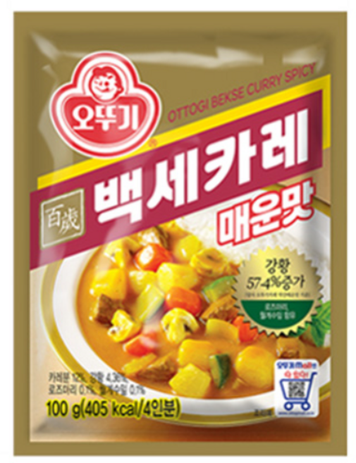 오뚜기 백세카레 매운맛 과립형, 100g, 17개