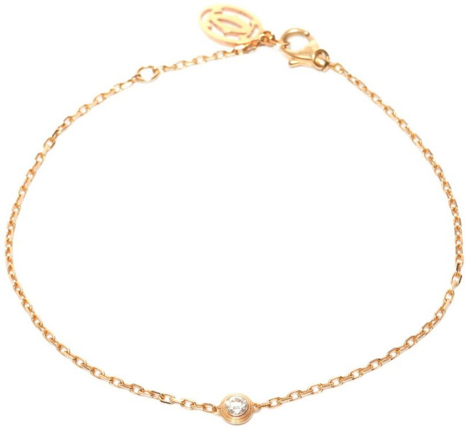 까르띠에 중고 다무르 18K 옐로 골드 다이아몬드 브레이슬릿