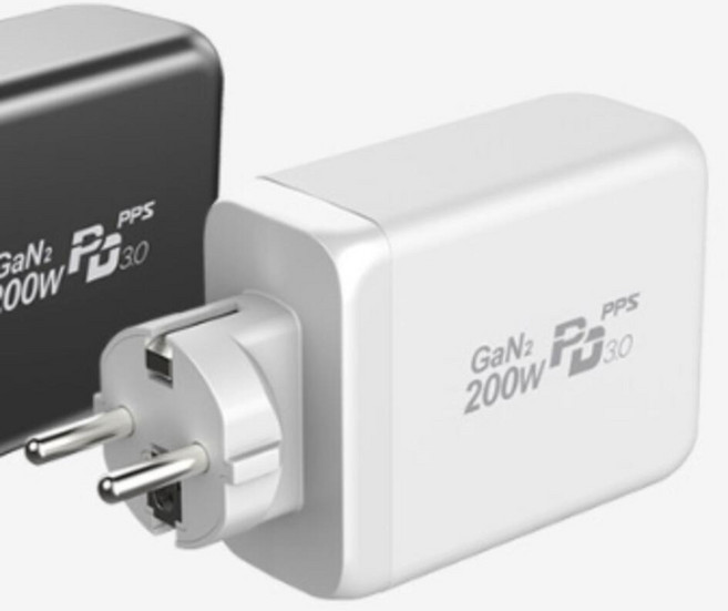 올피노 멀티충전기 접지 4포트 pd pps 충전지원 200w 1p, 1개, 화이트
